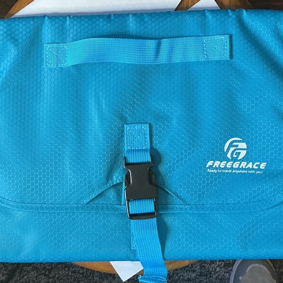 Grace Handbags - FREEGRACE Hanging Travel Toiletry Organizer Cosmetic Bag Blue